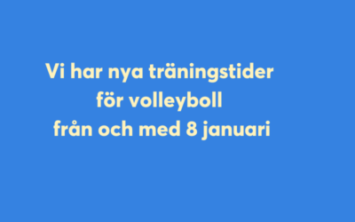 Nya träningstider VT 2024